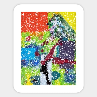 Abstract Pointillism Sticker